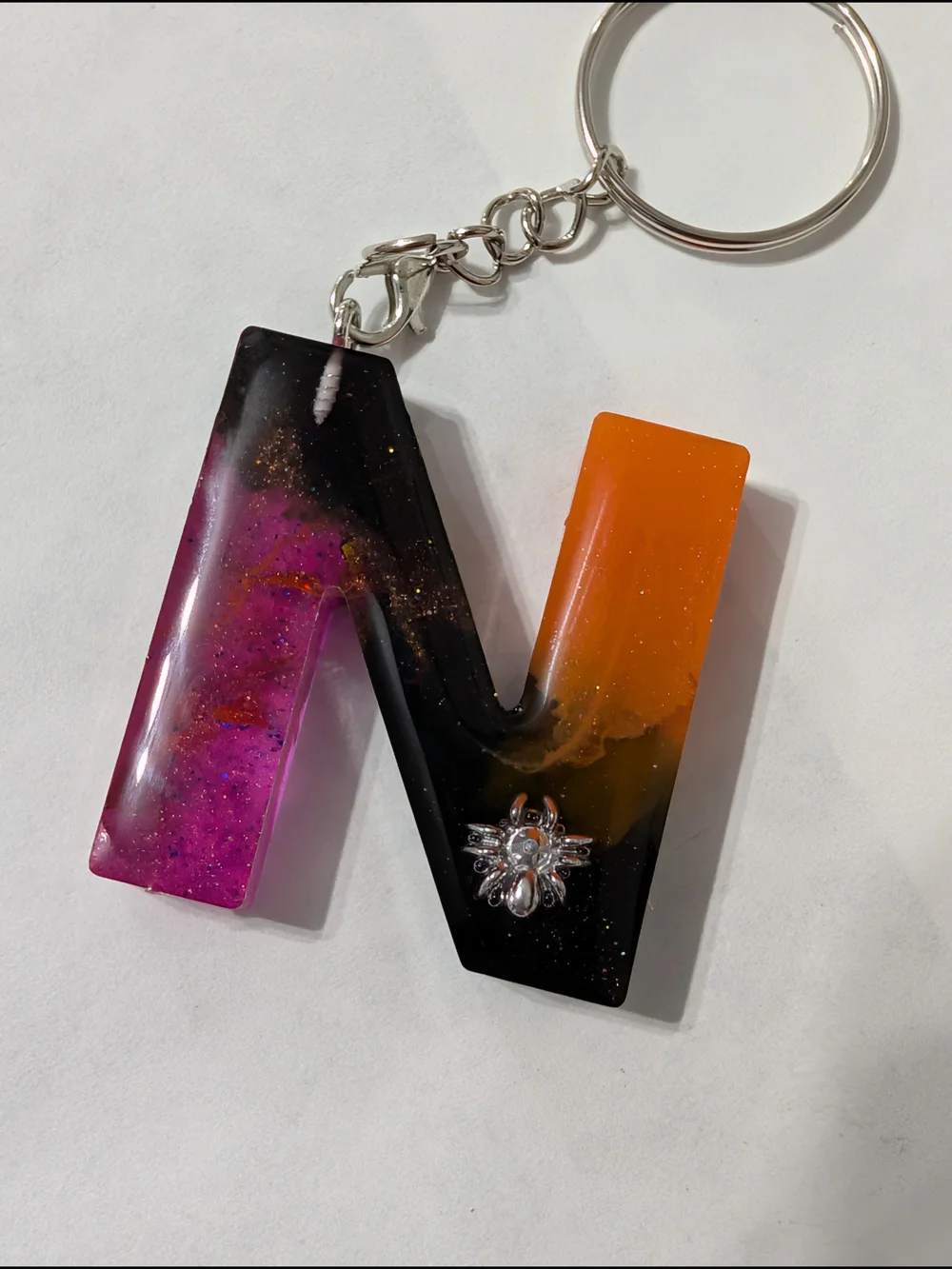 Handmade 'N' Resin Keychain Pendant .. Halloween Style.